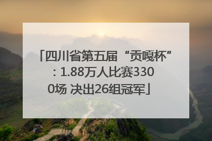 四川省第五届“贡嘎杯”：1.88万人比赛3300场 决出26组冠军